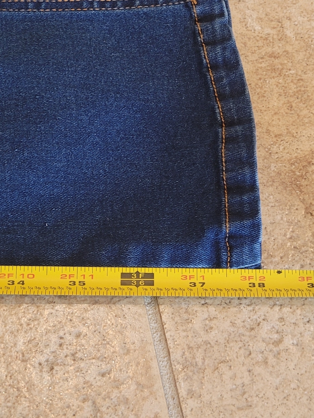 NWT Girl Jeans Dark Blue with Floral Embroidery - Picture 5 of 7